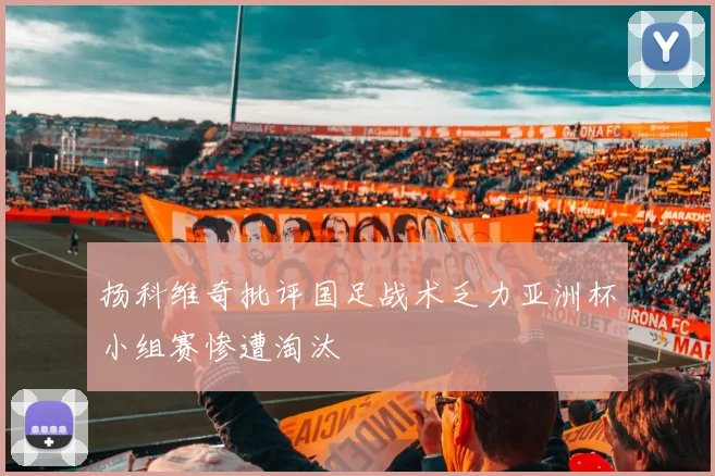 扬科维奇批评国足战术乏力亚洲杯小组赛惨遭淘汰